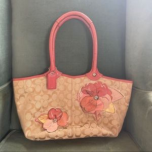 Coach Bleeker Foral Appliqué Tote